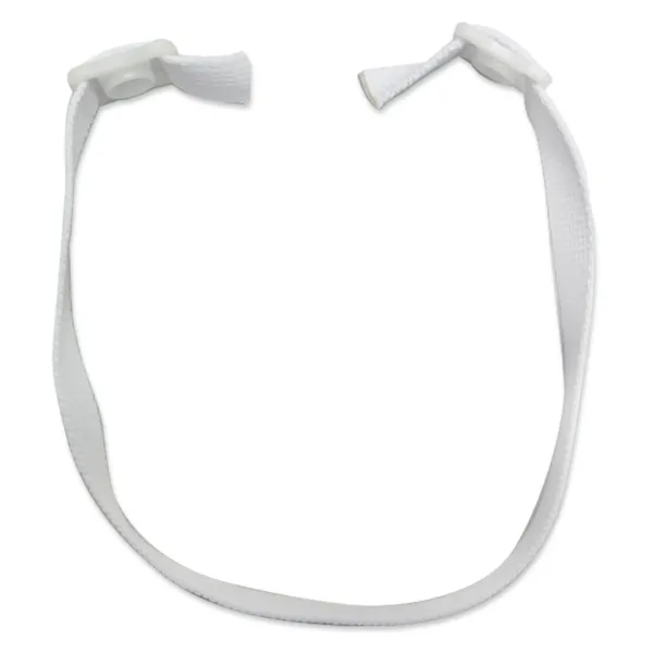 Chin Strap with 2 Slider Buckles White CHINR-05 17" 6/PK